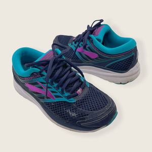 Brooks Addiction 13 Lace Up Running Athletic Sneakers Blue Purple 6